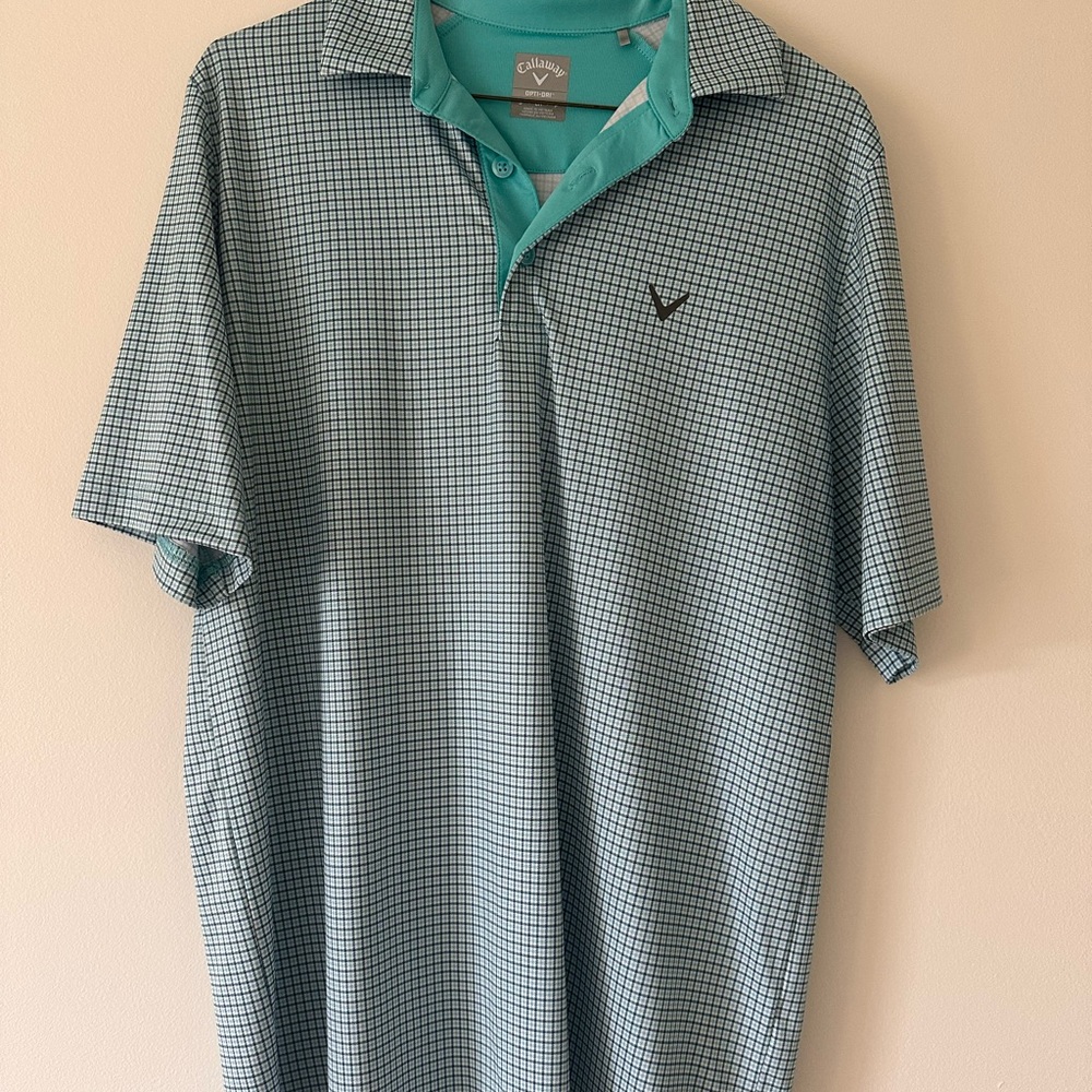 Callaway Blue Polo Performance Golf Shirt